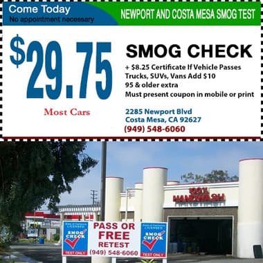 $29.75 Smog Check - Smog Coupon - STAR Smog Test